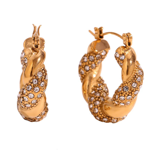 Donna Twisted Crystal Earrings